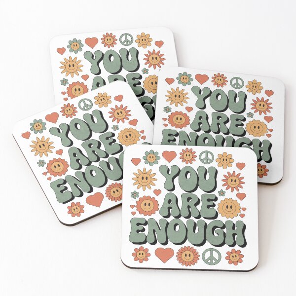 Item preview, Vintage You Are Enough Positive Message for Mental Health designed and sold by TheCalmEdit.