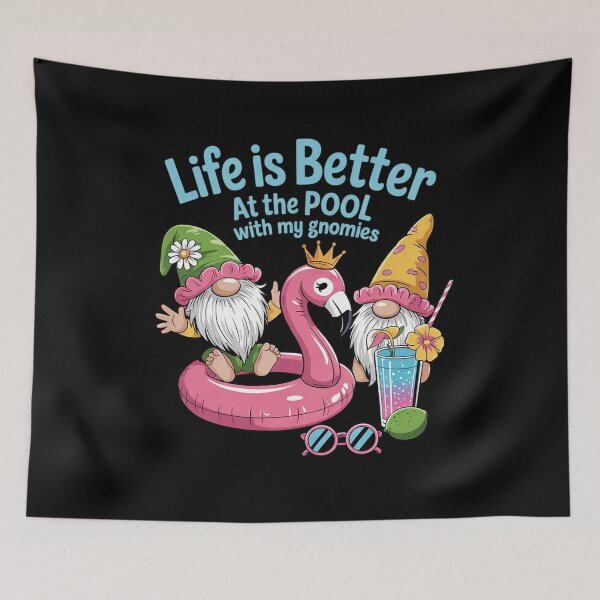 Item preview, Life Is Better At The Pool - Summer Chilling With My Gnomies  designed and sold by KonstanKoraner.