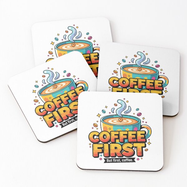 Item preview, Coffee First Cartoon Design designed and sold by The Bored Giraffe.