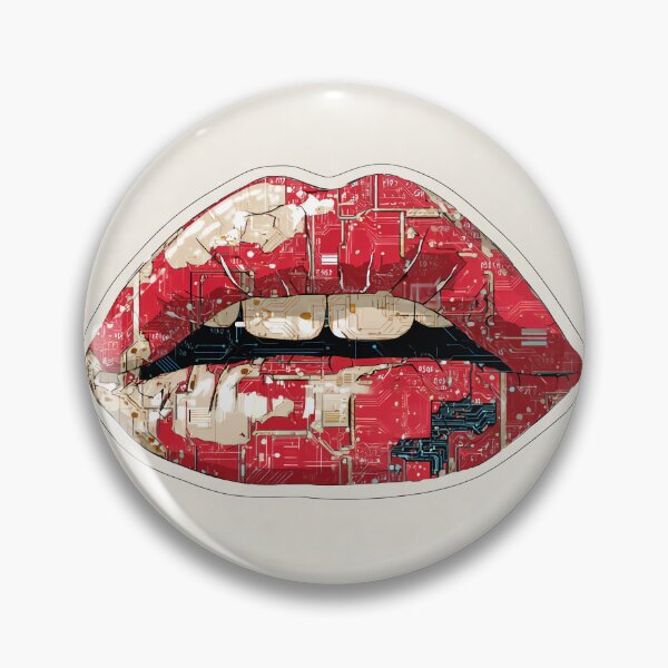 Item preview, Cyberpunk Lips – Futuristic Pop Art Illustration designed and sold by Grafititee.