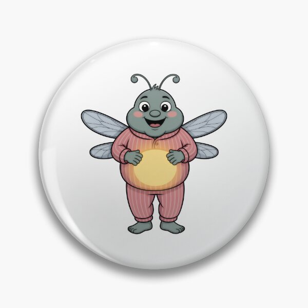 Item preview, Cute Kawaii Firefly in Pajamas: Adorable Glowing Bug Character designed and sold by RudArtAI.