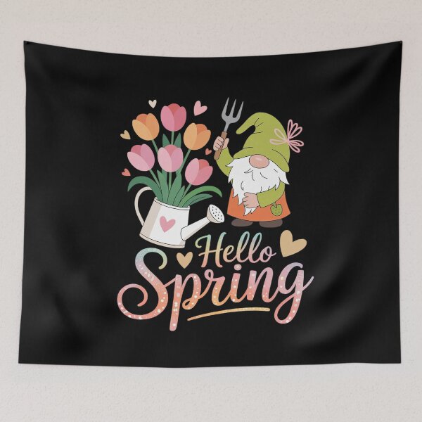 Item preview, Spring, gnome with flowers, flower care, florist  designed and sold by KonstanKoraner.