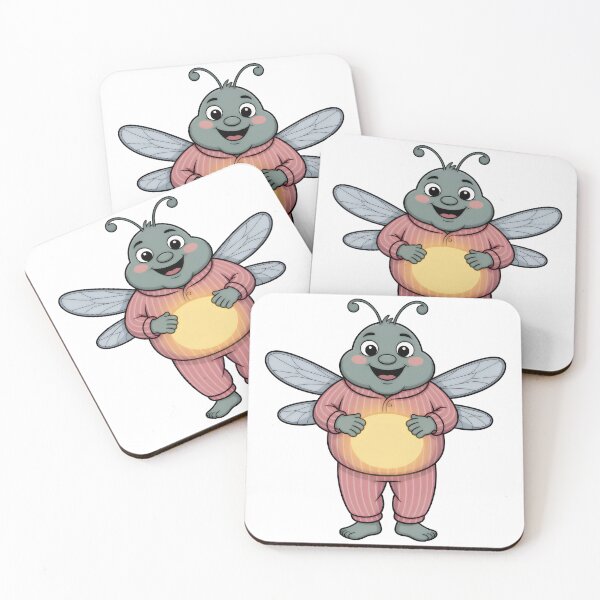 Item preview, Cute Kawaii Firefly in Pajamas: Adorable Glowing Bug Character designed and sold by RudArtAI.