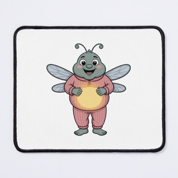 Item preview, Cute Kawaii Firefly in Pajamas: Adorable Glowing Bug Character designed and sold by RudArtAI.