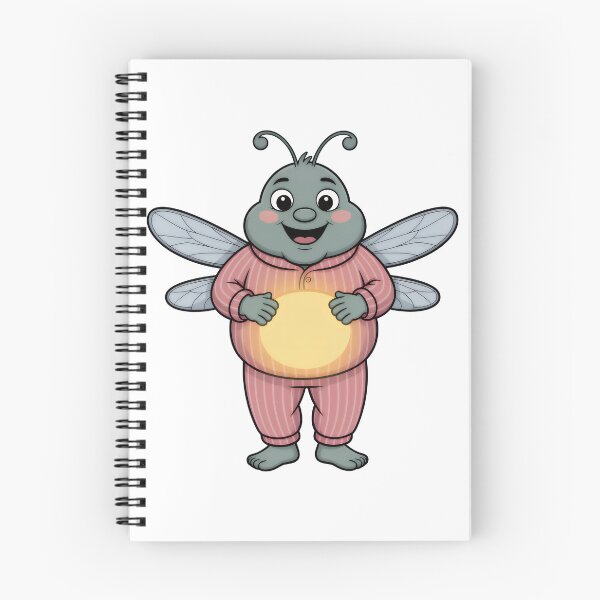 Item preview, Cute Kawaii Firefly in Pajamas: Adorable Glowing Bug Character designed and sold by RudArtAI.