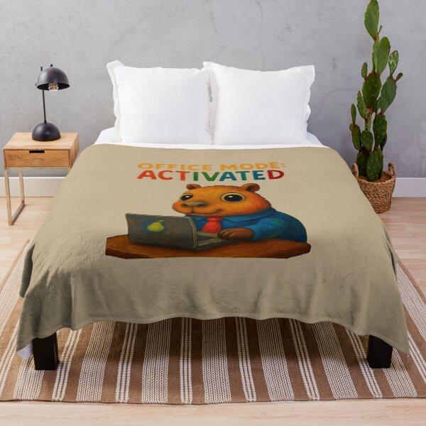 Artikelvorschau, Büromodus aktiviert Capybara Arbeitshumor-Design entworfen und verkauft von Liv Solara.