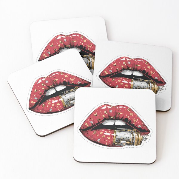Item preview, Cyberpunk Lips – Futuristic Pop Art Illustration designed and sold by Grafititee.