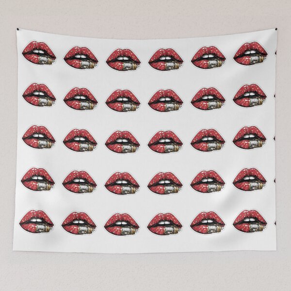 Item preview, Cyberpunk Lips – Futuristic Pop Art Illustration designed and sold by Grafititee.