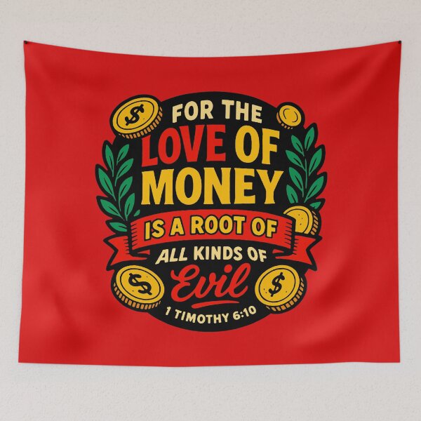 Item preview, 1 Timothy 6:10 For The Love of Money is a Root of All Kinds of Evil designed and sold by plushism.