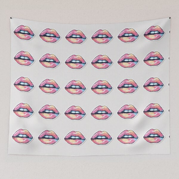 Item preview, Cyberpunk Lips – Futuristic Pop Art Illustration designed and sold by Grafititee.