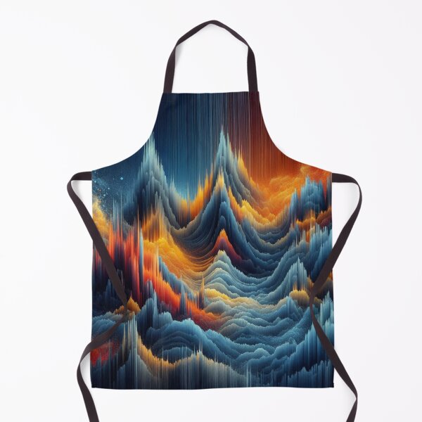Item preview, "Digital Wave Mountainscape – Abstract Energy Landscape" designed and sold by Dogandesighn.