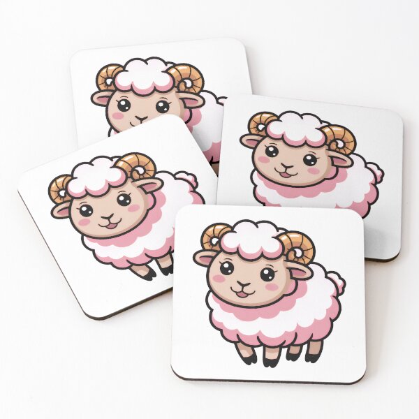 Item preview, Cute Kawaii Ram: Adorable Chibi Sheep with Horns designed and sold by RudArtAI.