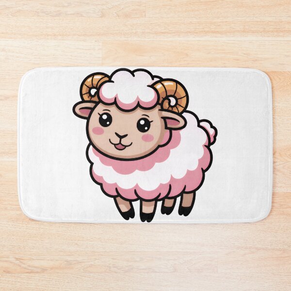 Item preview, Cute Kawaii Ram: Adorable Chibi Sheep with Horns designed and sold by RudArtAI.