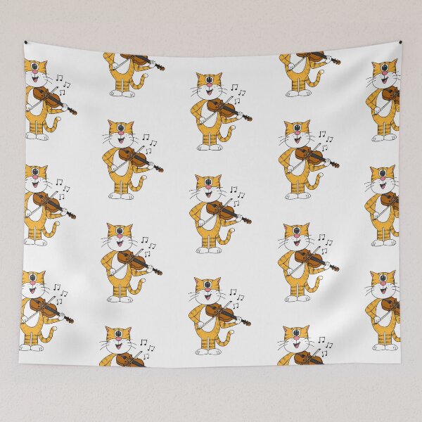 Item preview, Cat Playing Violin, Violinist String Musician Music Teacher designed and sold by doodlerob.
