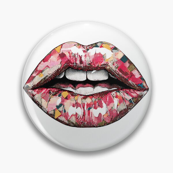Item preview, Cyberpunk Lips – Futuristic Pop Art Illustration designed and sold by Grafititee.