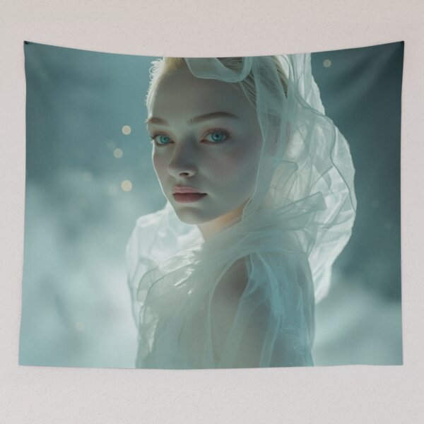 Item preview, Ethereal Veil - Dreamcore Portrait of Light and Stillness designed and sold by Artfully Entertained.
