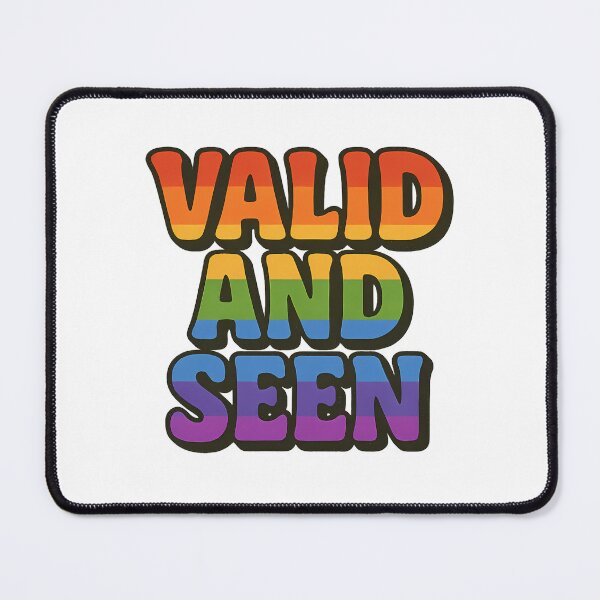 Item preview, Valid and Seen – Rainbow Pride Typography - LGBTQ Stickers designed and sold by Haus Of Sin.