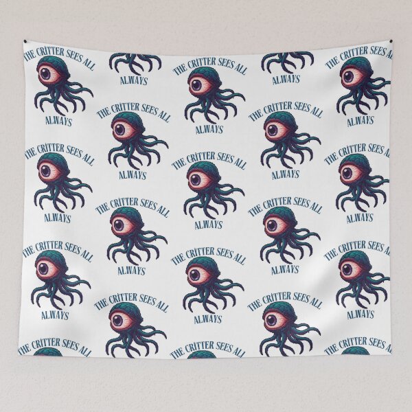 Item preview, The Critter Sees All Weird Creature Cartoon Design designed and sold by eylasky.
