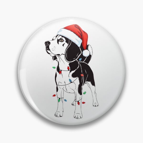 Item preview, Festive Christmas Beagle Tangled in Christmas Lights designed and sold by Steele-Art.
