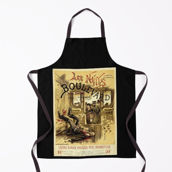 Item preview, Dramatic Crime Scene Art Poster | Les Nuits du Boulevard Illustration | Vintage French Lithographic Print for Book Lovers designed and sold by artofuniverse.