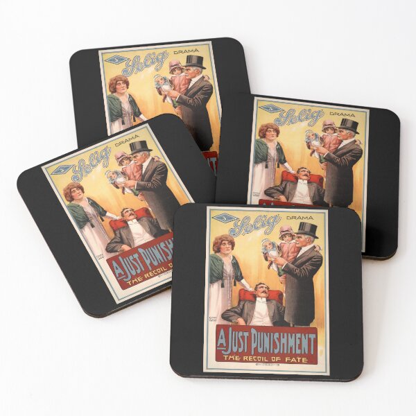 Item preview, Vintage Silent Film Poster | A Just Punishment | Early 20th Century Drama & Morality | Lithograph Print designed and sold by artofuniverse.