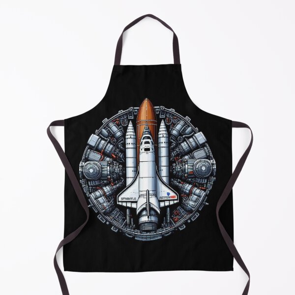 Item preview, "Pixel Spacecraft Launch – Retro Sci-Fi Shuttle Art" designed and sold by Dogandesighn.