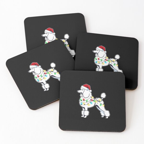 Item preview, Christmas Poodle Wrapped in Holiday Lights designed and sold by Steele-Art.