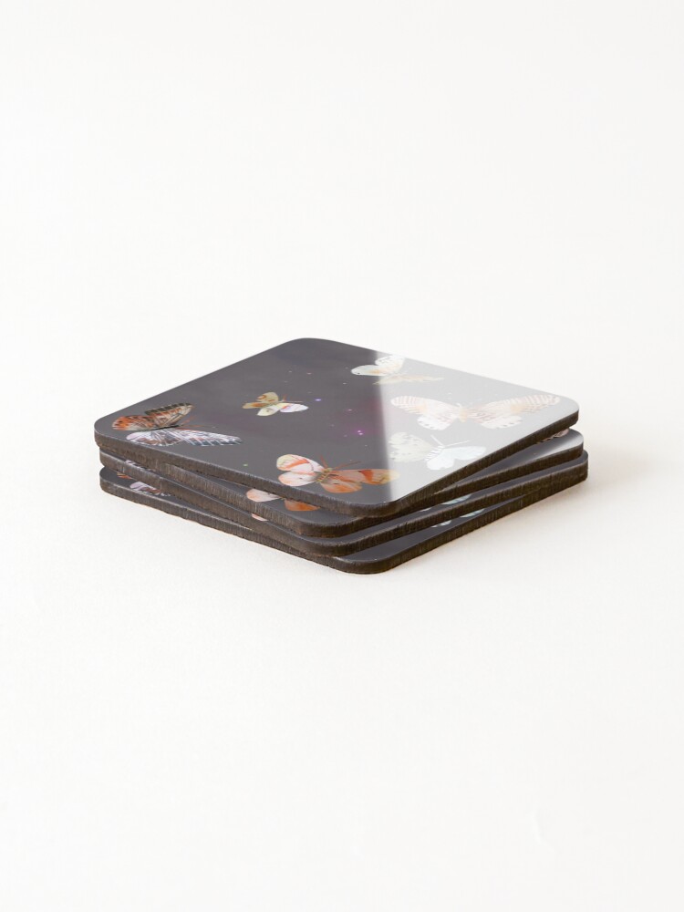 Thumbnail 4 of 5, Coasters (Set of 4), Buterfly designed and sold by InBrew.