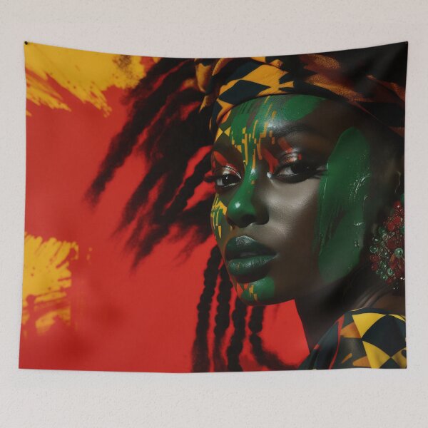 Item preview, Colorful face-painted beauty designed and sold by anytka.