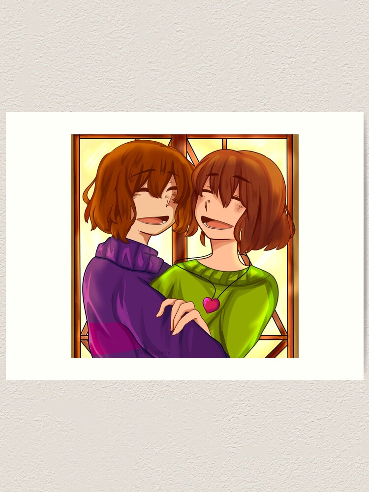 Undertale Frisk Chara Art Print By Talwuzhere Redbubble