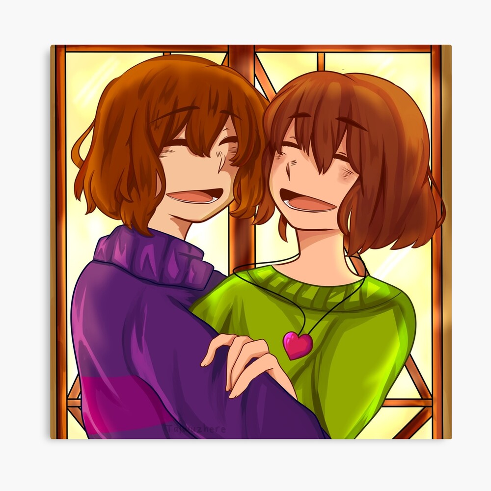 Undertale Frisk Chara Art Board Print By Talwuzhere Redbubble