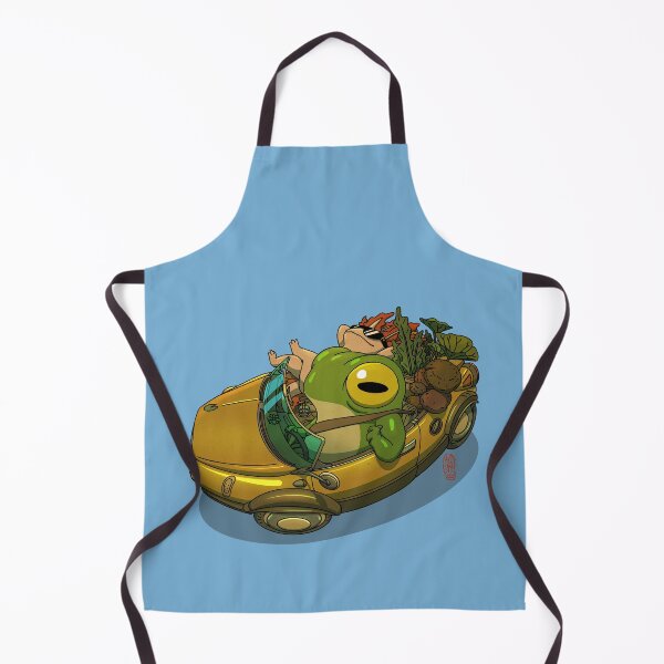 Item preview, Country Toads Take Me Home Road Trip Asian Frog Illustration No Text No Border designed and sold by DingHuArt.