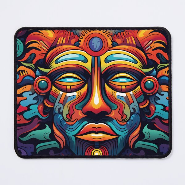 Item preview, Vibrant tribal mask designed and sold by anytka.