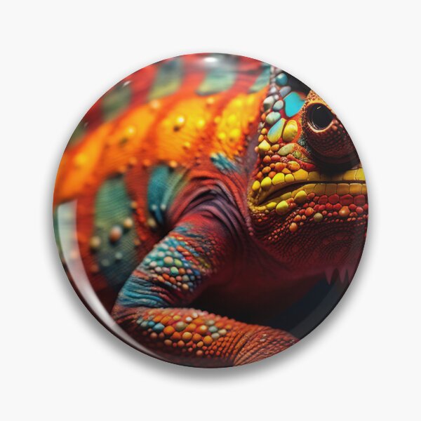 Item preview, Colorful chameleon resting on a log designed and sold by anytka.