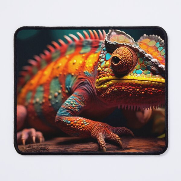 Item preview, Colorful chameleon resting on a log designed and sold by anytka.