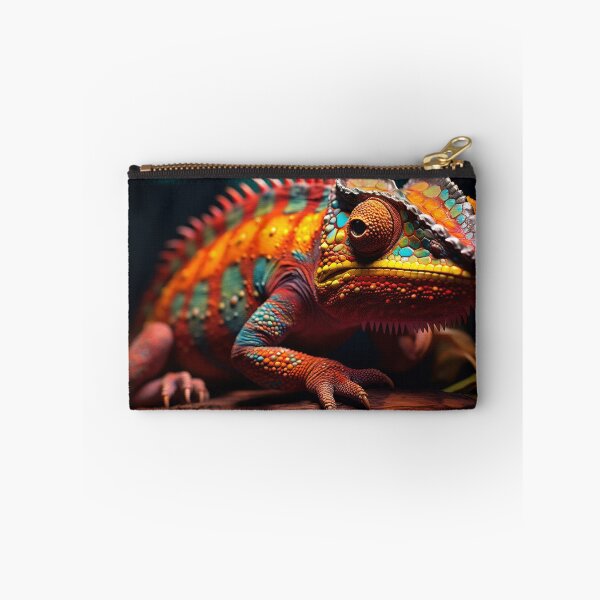 Item preview, Colorful chameleon resting on a log designed and sold by anytka.