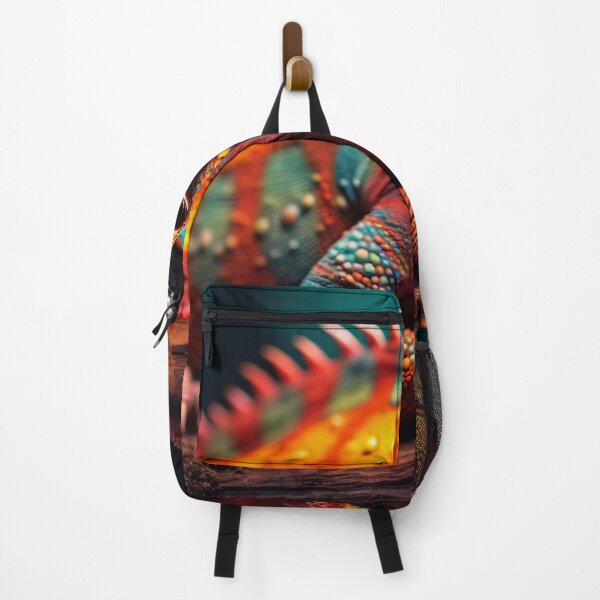 Item preview, Colorful chameleon resting on a log designed and sold by anytka.