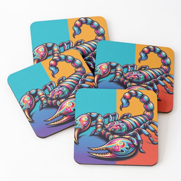 Item preview, "Psychedelic Scorpion – Vibrant Tribal-Inspired Artwork" designed and sold by Dogandesighn.