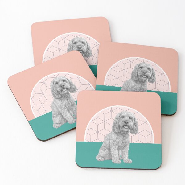 Item preview, Cockapoo Pencil Drawing – Minimalist Modern Pet Art designed and sold by DianeLees.