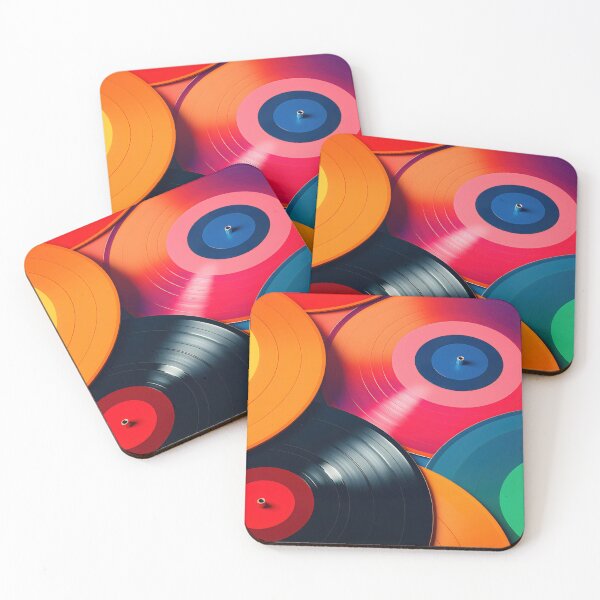 Item preview, Colorful vinyl records piled up designed and sold by anytka.