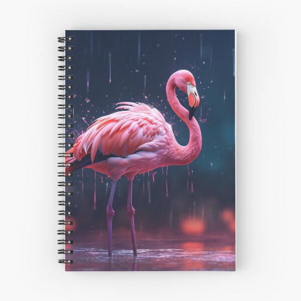 Item preview, Flamingo standing in rain at night designed and sold by anytka.
