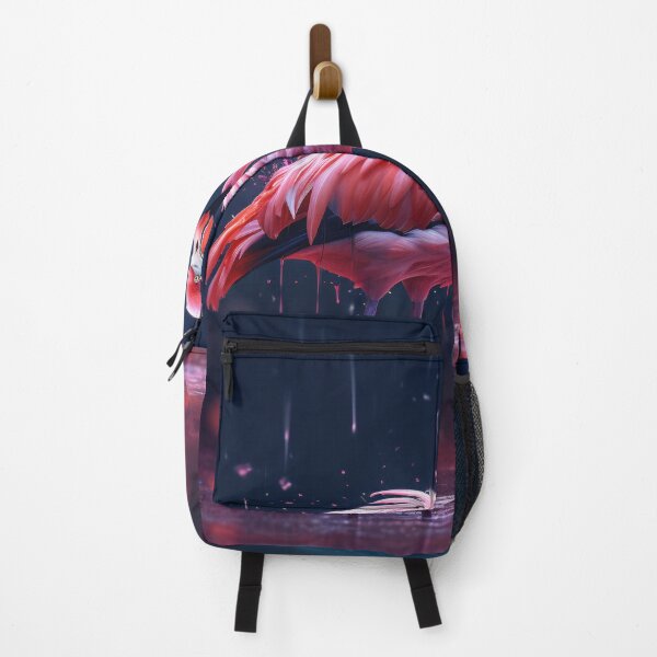 Item preview, Flamingo standing in rain at night designed and sold by anytka.