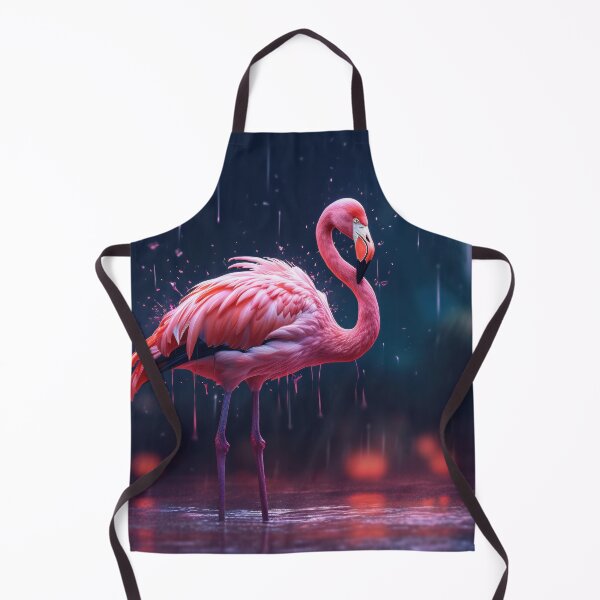Item preview, Flamingo standing in rain at night designed and sold by anytka.