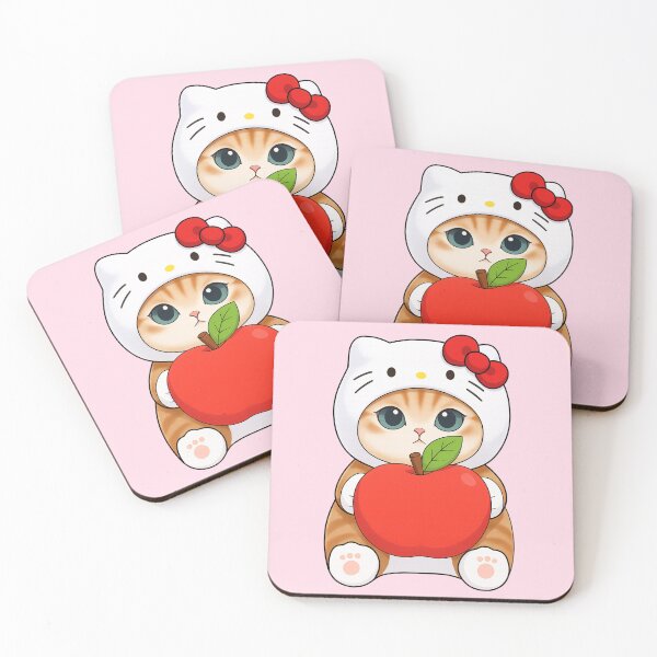 Item preview, Cute kitty with an apple  designed and sold by mikasa.art.
