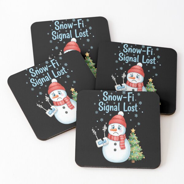 Item preview, Snow-Fi Signal Lost Funny Broken Snowman WiFi  designed and sold by FreeArt2.