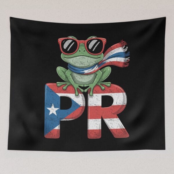 Item preview, Puerto Rico Coquí Frog PR Flag Design for Island Pride Lovers designed and sold by FreshVibe Prints.