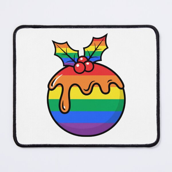 Item preview, Christmas Pudding in the LGBTQ Rainbow Pride Flag Colours designed and sold by Sapphic-Charm.