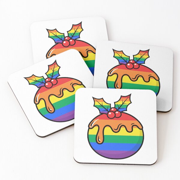 Item preview, Christmas Pudding in the LGBTQ Rainbow Pride Flag Colours designed and sold by Sapphic-Charm.