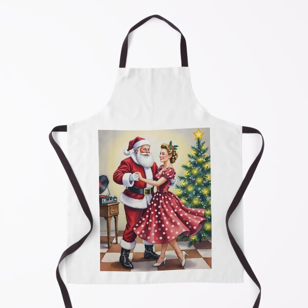Item preview, Vintage Christmas Dance | Santa & 1950s Lady Swing Dance Retro Holiday Design designed and sold by ralucasilvia87.
