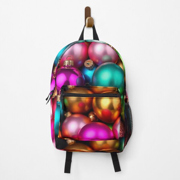Item preview, Vibrant Colorful Christmas Ornaments Collection on Dark Background designed and sold by PixelVibe782.